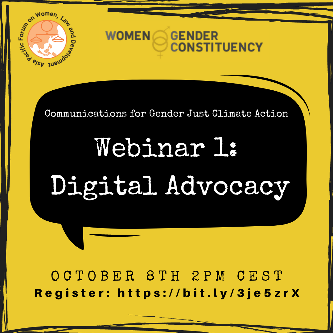 1080px x 1080px - WEBINAR SERIES: Communications for Gender Just Climate Action - WEDO