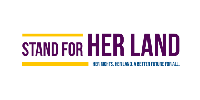 Stand for Her Land Logo