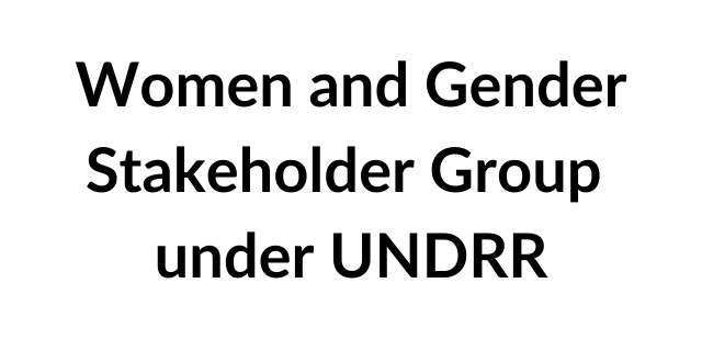 UNDRR Women and Gender Stakeholder Group Logo