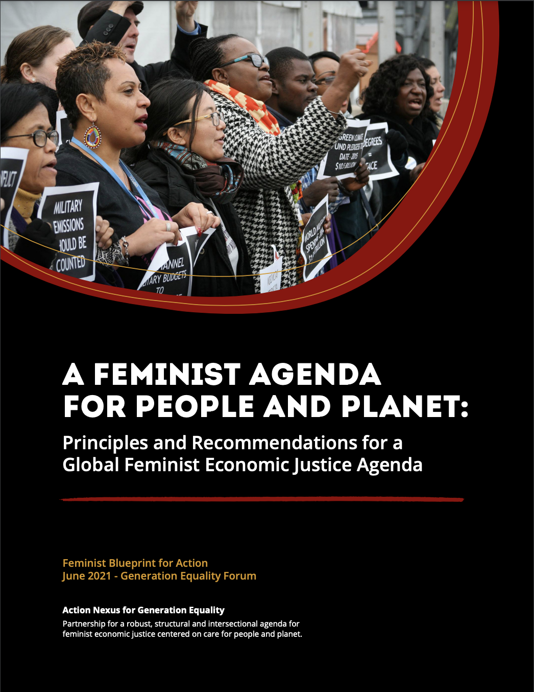 Report cover for A Feminist Agenda for People and Planet- Principles and Recommendations for a Global Feminist Economic Justice Agenda