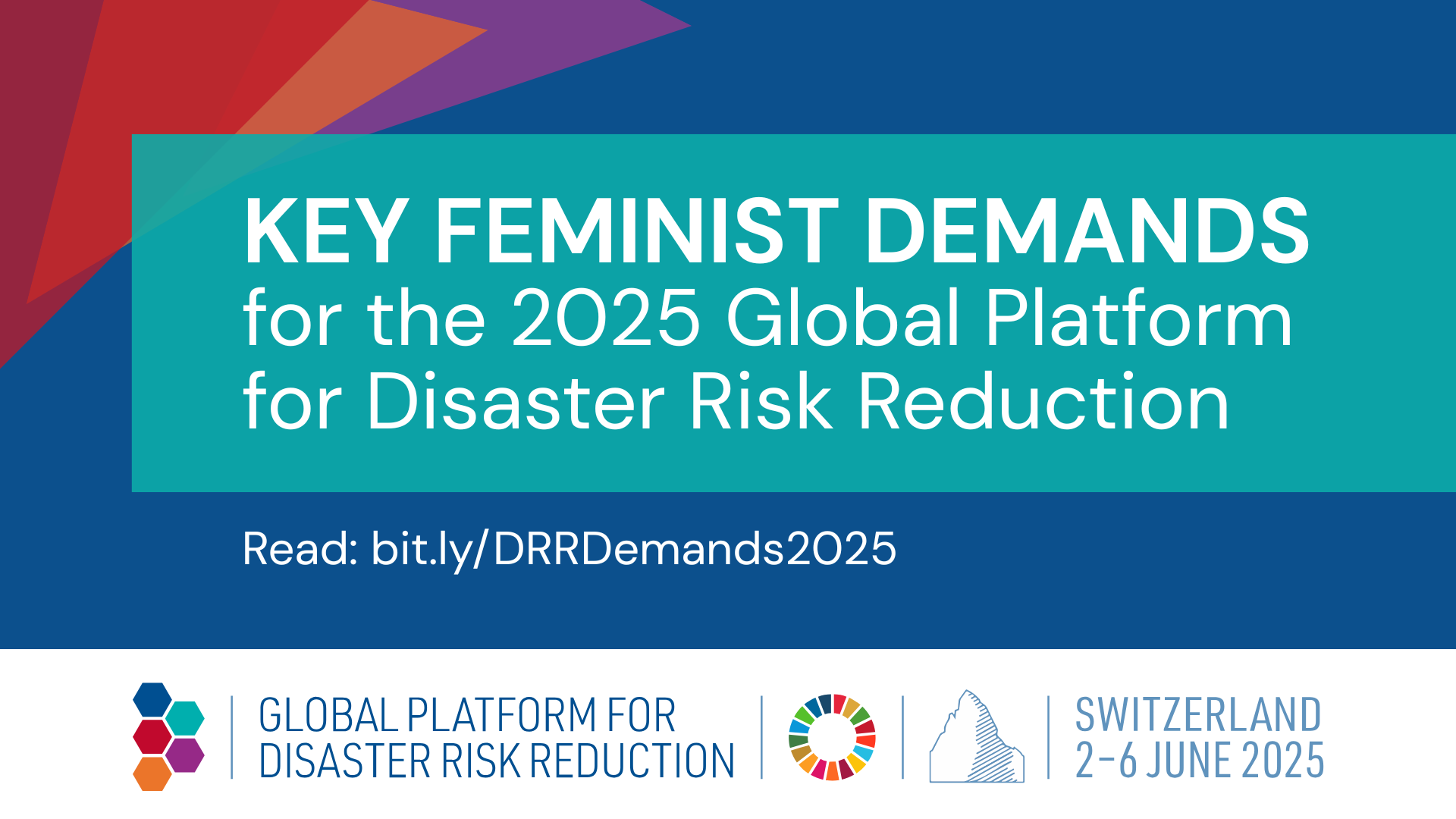 Key Feminist Demands for the 2025 Global Platform for Disaster Risk Reduction. Read: bit.ly/DRRDemands2025